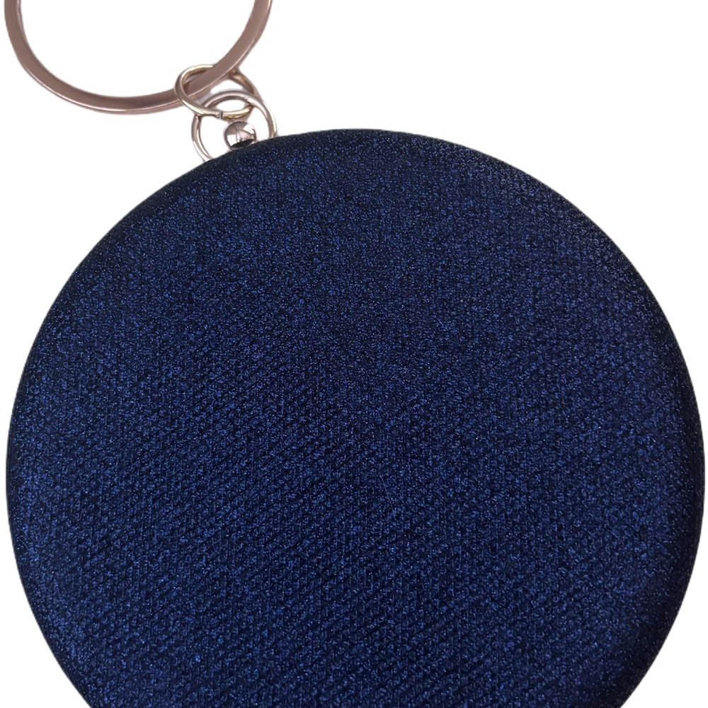 Navy Blue Round Clutch bag